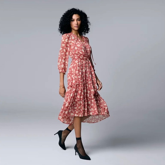 Simply Vera Vera Wang Dresses & Skirts - NWT Simply Vera Vera Wang High-Low Floral Dress -SMALL